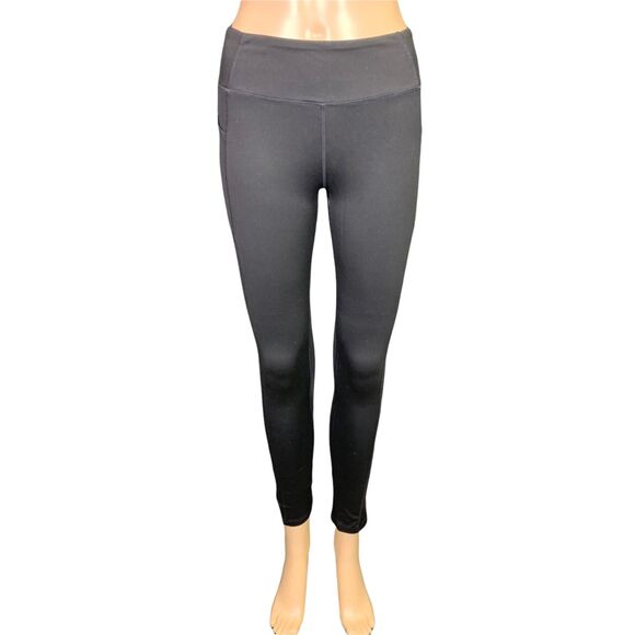 Kyodan Womens Leggings Ankle Length Athletic Workout Skinny Stretch Black Small - Picture 1 of 9